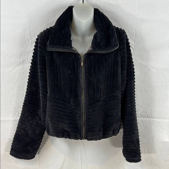 Anthropologie Natasha Full Zipper Faux-Fur Cozy Casual Winter Jacket Size M - Picture 5 of 13